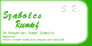 szabolcs rumpf business card